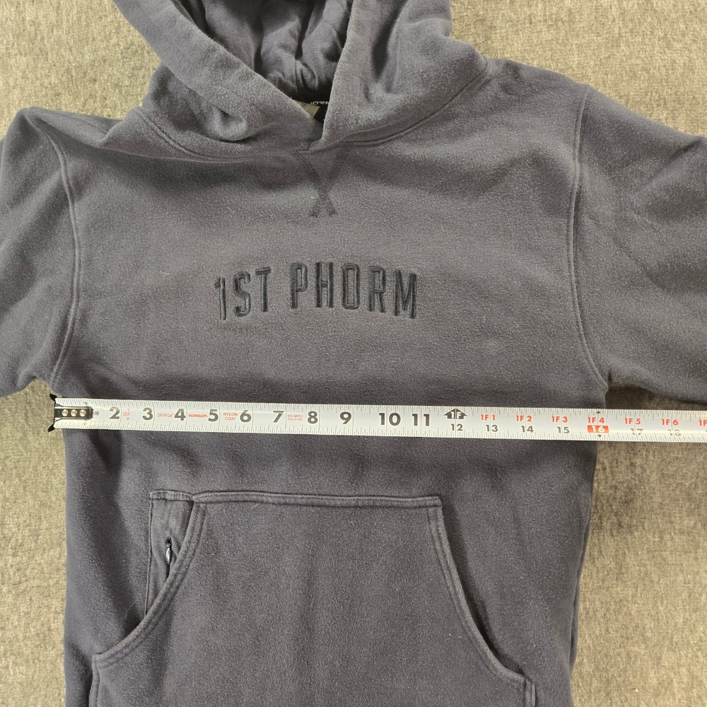 1st Phorm Hoodie Womens Size S Charcoal Grey Embroidered Logo Athletic Pullover - Picture 5 of 7